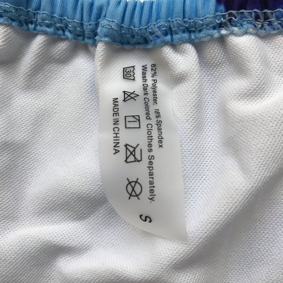 Blue tie dye bikini with side tie, size S New with tags - Picture 8 of 9